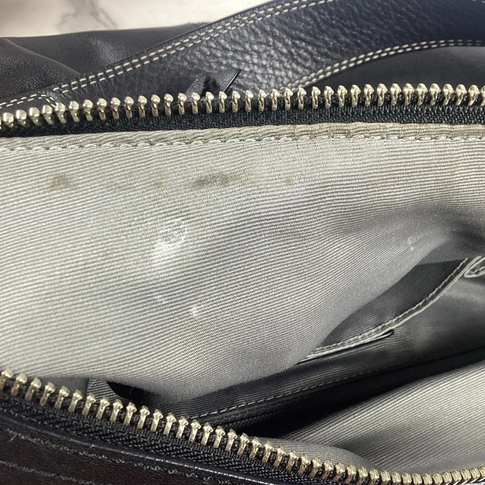 Coach Y2K‎ #13730 Vintage Soho Black Leather Shoulder Bag with Silver Purse